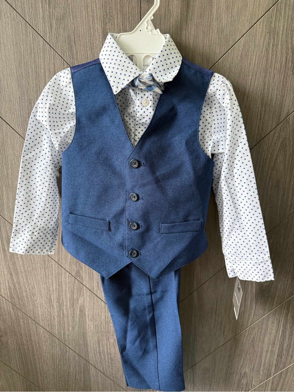 Van Heusen Blue Toddler Boys 4 Piece Suit Set